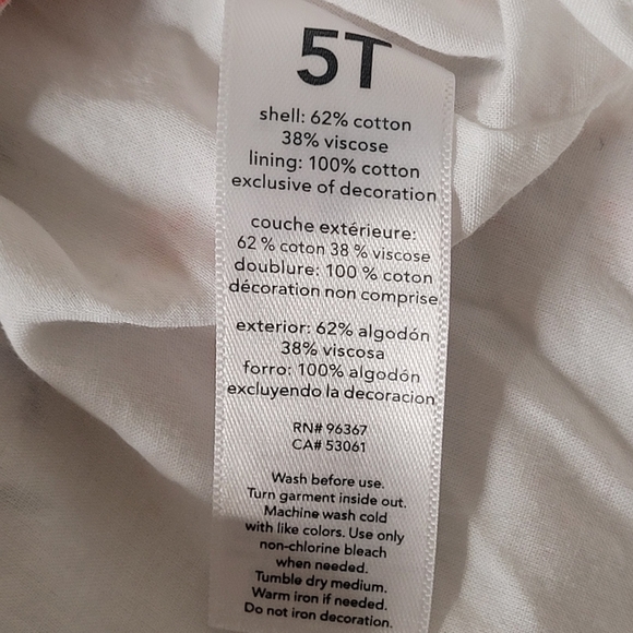 Baby B'gosh Girls Floral Romper 5T - Picture 6 of 6